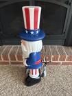 New Uncle Sam Blow Mold Usa Patriotic July 4th Cracker Barrel 26 Inch July 4th  