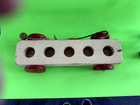 Vintage Playskool Wooden Pull Toy 1950s  little People On Flat Wagon 