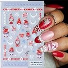 Christmas Nail Art Stickers White Snowflake Christmas Self-adhesive Diy Nail 