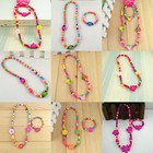 Wholesale 24 X Cute Children Kid Fun Wood Bead Necklace Bracelet Jewelry 12 Sets