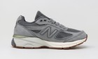 New Balance Women Girls 990v4 Road Runner Made In Usa Shoes Sneakers - Grey