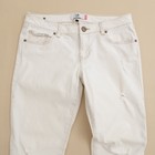 Cabi Jeans Womens 8 Slim Boyfriend White Distressed Casual Stretch Denim Pants