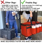 Insulated Food Delivery Bag With Cup Holders For Doordash  Uber Eats