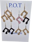 Music Note Earrings dangle jewelry teens adults 9 Pairs pink black gifts costume