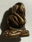Phra Pidta Lp Rare Old Thai Buddha Amulet Pendant Magic Ancient Idol 590