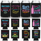Can Coozie Koozie Drink Choice Of Pattern 2 Pc Set Insulated Neoprene New