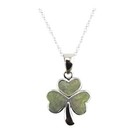 Irish Connemara Marble Shamrock Pendant  10441