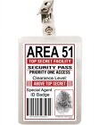 Area 51 Secret Agent Government Id Badge Fbi Cia Cosplay Costume Prop A51-2