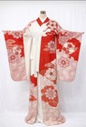 Women   s Puresilk Komon Furisode Visiting Kimono Vintage Geisha Japan Kokuho