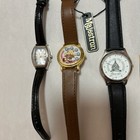 Vintage 12 Genuine Leather Watches Lot Majestron Sweda Timex Fossil Armitron Et   