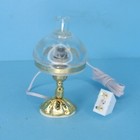 Dollhouse Miniature 12v Electric Victorian Table Lamp Clear Shade Mh864