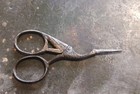 Antique Vintage Germany Stork Sewing Scissors Craft