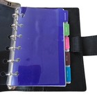 Kate Spade Black Pebbled Leather 6-ring Agenda Planner Pyramid Turnlock Gold