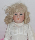 Antique German Armand Marseille 370 Blonde Girl Doll 23 In Leather Body   Bisque