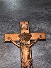 Vintage Parsons  14 Crucifix Cross Funeral Wall Hanging Copper Jesus Religious T