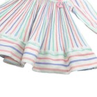  Vintage Baby Toddler Dress 4t Colorful Pastel Stripes Party Long Sleeve