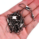 100pcs Fishing Barrel Swivel With Interlock Snap Fishing Swivel Size 14 -3 0