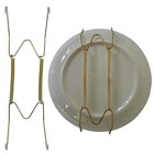 Lot5 10-inch Large Invisible Plate Wire Hanger Wall Holders With Protective R   