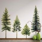 Pine Tree Wall Art - Pine Tree Wall Decal  Wall Stickers Peel And Stick Gold    
