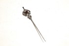 Antique Victorian Silver Hat Pin   Brooch  Hatpin Jewelry   Marked  14 1cm Long