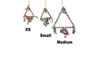 Triangle Rope Parrot Swing - Choose Size For Parakeet  Small Or Medium Parrots