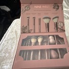 Nine West 7pc Pink Makeup Toolset Blending Eyeshadow Angled Contour Brushes