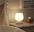 Onewish Small Bedside Lamp Touch Control 3-way Dimmable Opal Glass Shade New