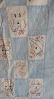 Vtg 1940s Hand Quilted   Embroidered Various Animals Crib Quilt Handmade 28 X 44
