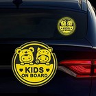 2pcs Assured Signs Baby On Board Sign Stickers reflective Kids On Board