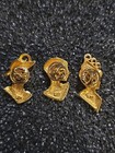 Vintage Jj Jonette Jewelry Art Deco Lot Of 3 Women Pins Gold Color