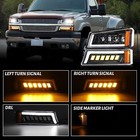 For 2003-2006 Chevy Avalanche 1500 2500 Led Projector Headlights Dot Bumper Lamp