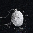 Genuine 925 Sterling Silver 1 1  Oval Photo Locket Pendant  Necklace Chain D703