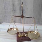Vintage Solid Brass Scale Of Justice Balance With Base Apothecary Jewelry New