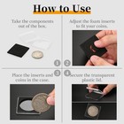 40pcs Adjustable 2x2 Coin Holder Snap Capsule 40mm Silver Dollar Collection Case