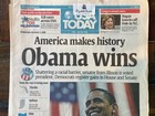 Usa Today Newspaper Obama Wins Presidential Election  Nov 5  2008