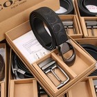 Coach Men s Belt Business Casual Signature Leather Belt With Two Buckles  120cm