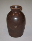 Old Antique Vtg 19th C 1800s Pottery Jar Incised 8 Point Star Great Form Nice