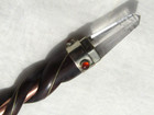 Handmade Twisted Wooden Wand Stick Copper Crystal Quartz Healing Massage Wand J
