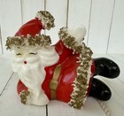 Vintage Arnart Japanese Christmas Holiday Spaghetti Trim Santa Claus  7467c