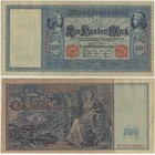 Germany 1910 100 Mark P-42 Germania Paper Money In Archival Protective Holder