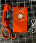 Vintage 1972  Western Electric Rotary Dial Orange Wall Phone Restored Beautiful