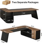 79-inch Modern L-shaped Executive Desk  Large Office Computer Desk With Cabinet