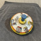 Vintage Ohio Art Tin Metal Toy Spinning Top - Works  Circus Animals
