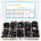 Black Chicago Leather Fasteners Rivets Kit 110 Sets Shoe belt Repair