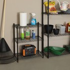  3-tier Black Wire Shelving Unit 13 4   w X 23 2   d X 30 6   h