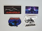 Airwolf Helicopter Stickers Retro Vintage Looking 4 Pack Lot 1980s Free Shipping