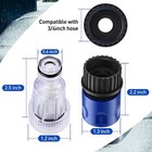 6 Pack 3 4 Inch Pressure Washer Garden Hose Adapter  0 75 Inches  Blue 