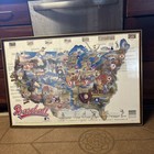 Original Framed 1987 Baseball Stadium Map Usa Vintage Mlb Poster 3rd Ed 25   x37   