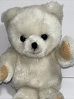 Russ Berrie White Teddy Bear Plush Soft Stuffed With Brown Hands Feet - 7  Tall