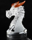 Protector Dragon 8 0  K9 Crystal Carved Crystal Dragon With Red Jasper Sculpture